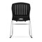 Officesource Slash Collection Armless Sled Base Stack Chair with Chrome Frame OSSN6020BK - alternate 5